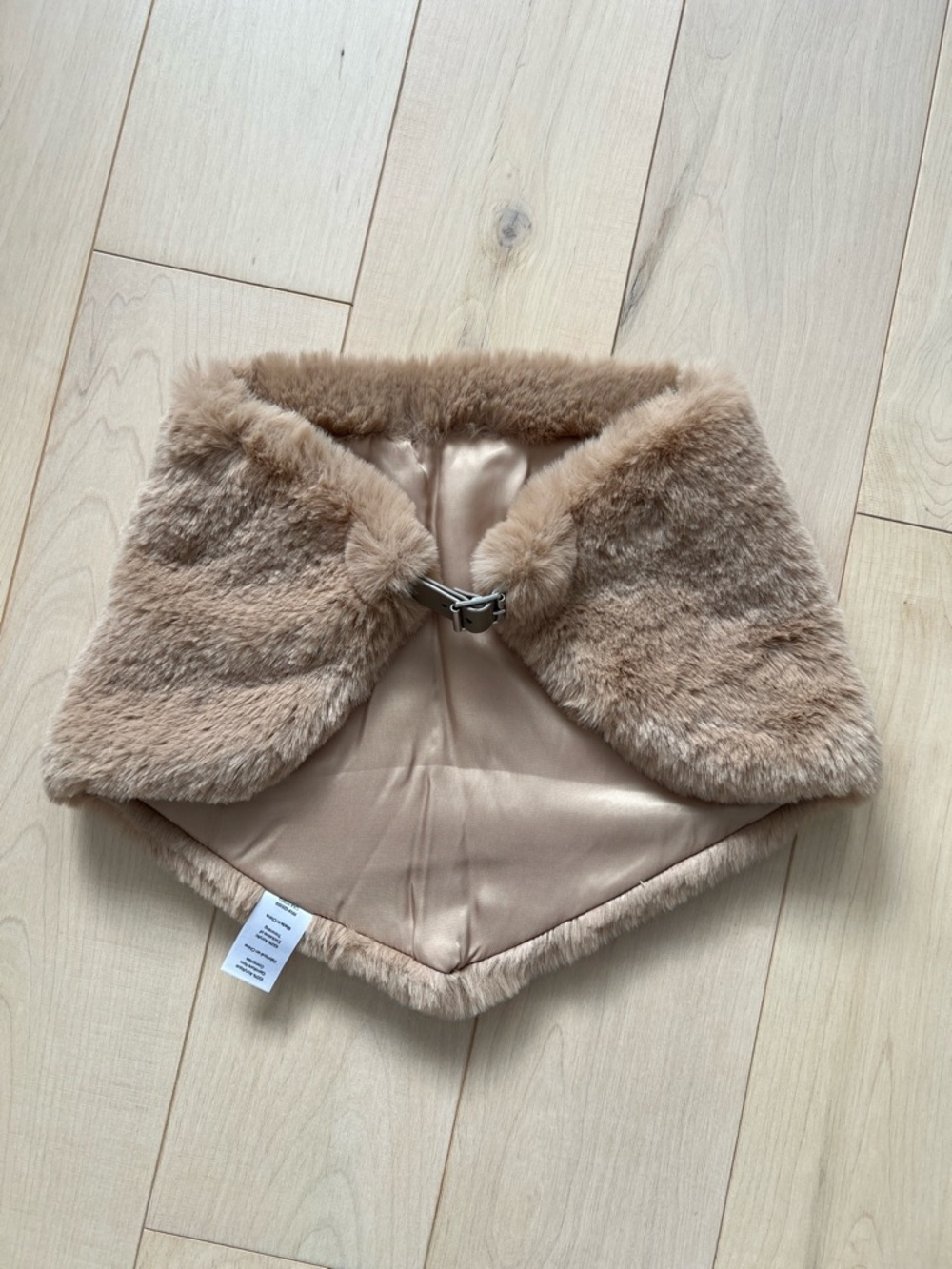 Faux Fur Neck Warmer in Light Beige